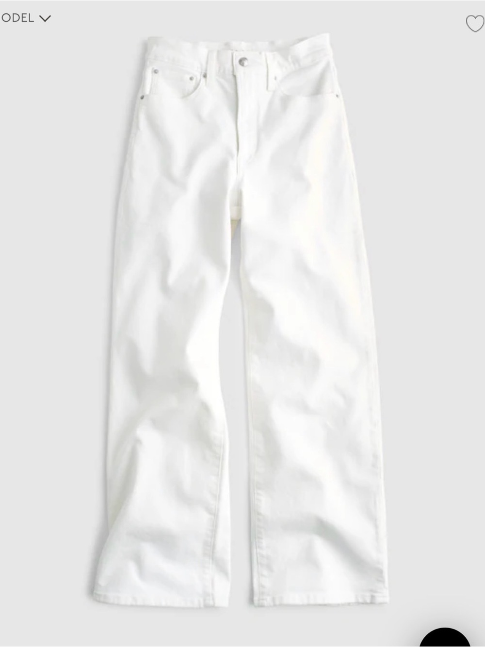 Madewell The Wide-Leg Crop Jean in Super Stretch Denim / White